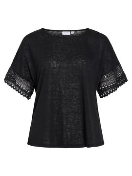 T-shirt Vila Vinulan noir pour femme