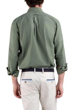 Chemise El Ganso Garment Dyed verte pour homme