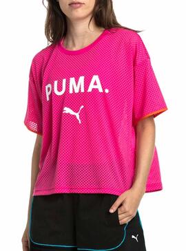 T-Shirt Puma Chase Maille Rose Femme