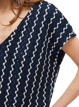 Top Vila Viellen bleu pour femme