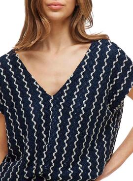 Top Vila Viellen bleu pour femme