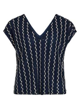 Top Vila Viellen bleu pour femme