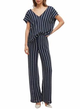 Pantalons Vila Viellen bleu pour femme