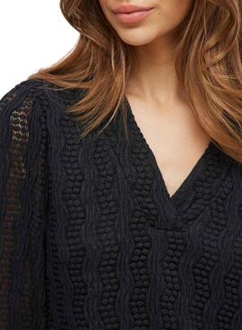 Blouse Vila Vilumena noire pour femme