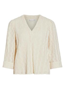 Blouse Vila Vilumena beige pour femme