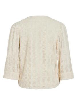 Blouse Vila Vilumena beige pour femme