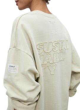 Sweatshirt Ecoalf Sustain beige pour femme