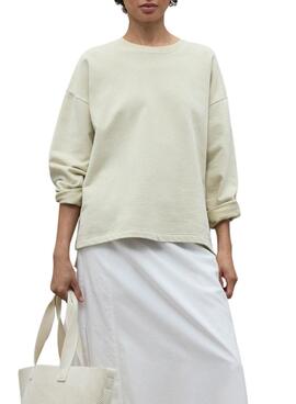 Sweatshirt Ecoalf Sustain beige pour femme