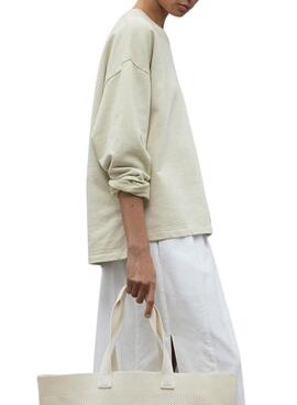 Sweatshirt Ecoalf Sustain beige pour femme