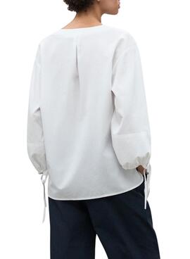Chemise Ecoalf Jena blanche pour femme