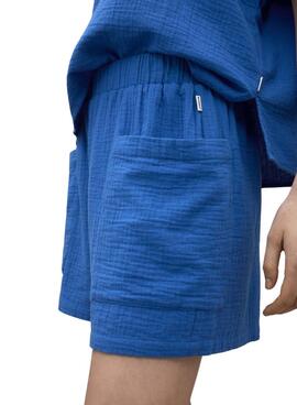 Short Ecoalf Yera bleu pour femme