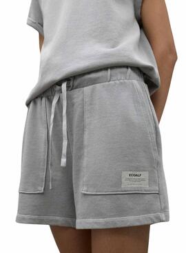 Short Ecoalf Ness gris pour femme