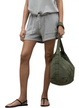 Short Ecoalf Ness gris pour femme