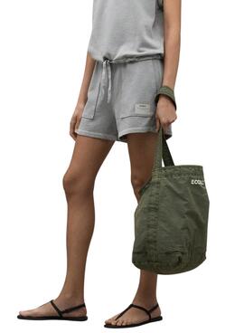 Short Ecoalf Ness gris pour femme