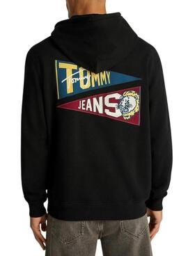 Sweat à capuche Tommy Jeans Tiger noir pour homme