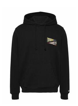 Sweat à capuche Tommy Jeans Tiger noir pour homme