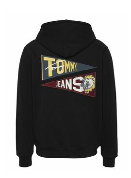 Sweat à capuche Tommy Jeans Tiger noir pour homme