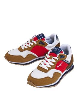 Chaussures Pepe Jeans London Life rouge pour enfant