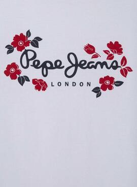T-shirt Pepe Jeans Maisie blanc pour fille