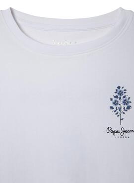T-shirt Pepe Jeans Nova blanc pour fille