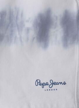 Bermudes Pepe Jeans Fabius bleu et blanc pour garçon
