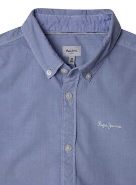 Chemise Pepe Jeans Camdem bleue pour enfant.