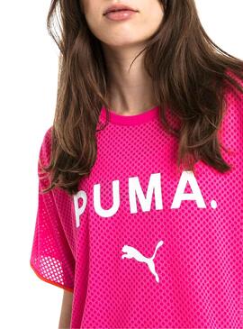 T-Shirt Puma Chase Maille Rose Femme