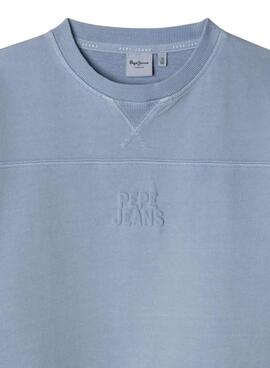 Sweat Pepe Jeans Charles bleu pour enfant