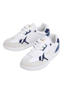 Chaussures Pepe Jeans Ball Retro blanches pour enfant