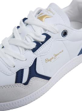 Chaussures Pepe Jeans Ball Retro blanches pour enfant