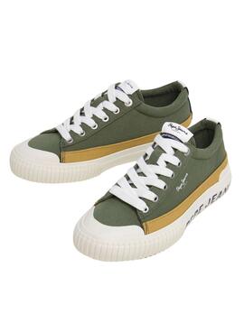 Chaussures Pepe Jeans Ben vertes pour garçon