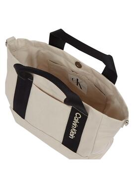 Sac Calvin Klein Colour Block beige pour fille