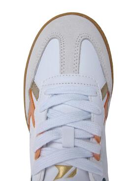 Chaussures Pepe Jeans Ball retro blanches pour fille
