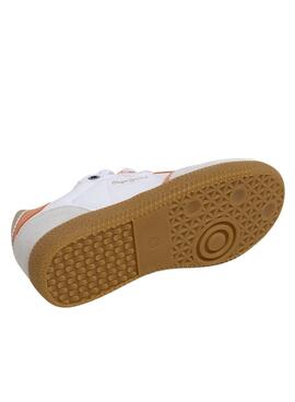 Chaussures Pepe Jeans Ball retro blanches pour fille