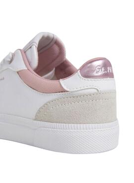 Chaussures Pepe Jeans Kenton blanc et rose pour fille