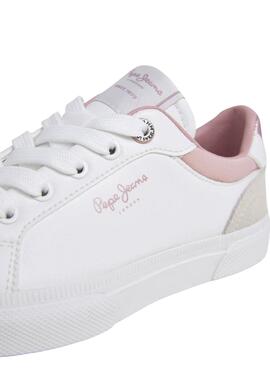Chaussures Pepe Jeans Kenton blanc et rose pour fille
