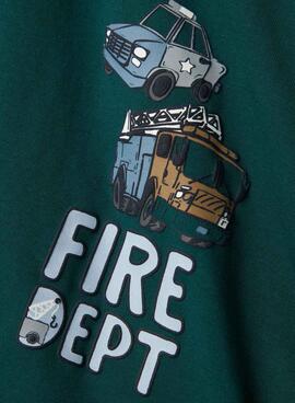 T-shirt Name It Drew vert pour garçon