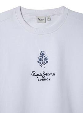 Sweatshirt Pepe Jeans Arielle blanc pour fille