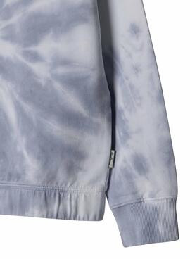 Sweatshirt Pepe Jeans Amber bleue et blanche pour fille