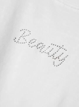 T-shirt Name It Delik blanc pour fille