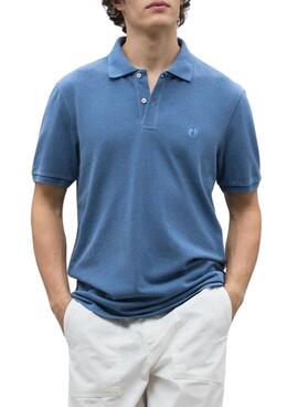 Polo Ecoalf Ted bleu pour homme