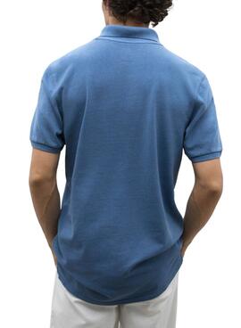 Polo Ecoalf Ted bleu pour homme