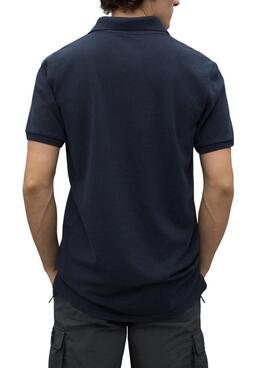 Polo Ecoalf Ted marine pour homme