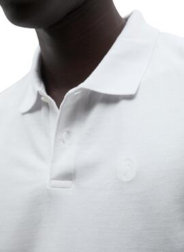 Polo Ecoalf Ted blanc pour homme