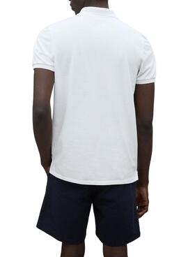 Polo Ecoalf Ted blanc pour homme