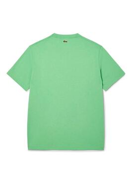 T-shirt Lacoste logo sportif vert pour homme