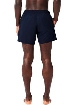 Maillot de bain Lacoste séchage rapide bleu marine pour homme