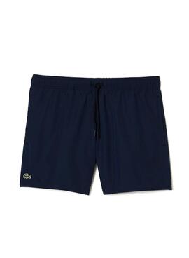 Maillot de bain Lacoste séchage rapide bleu marine pour homme