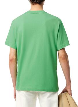 T-shirt Lacoste logo vert pour homme
