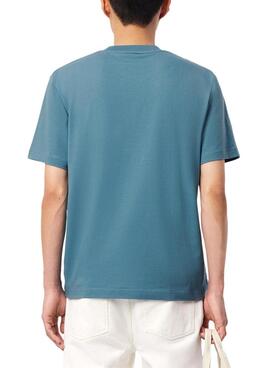 T-shirt Lacoste logo bleu pour homme